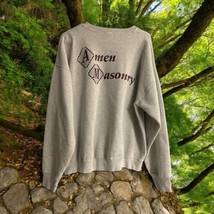 Vintage 90s AMEN MASONRY Made In USA Gray Sweatshirt Mens Size XXL - $26.80