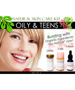 Natural Skin Care Kit For Teens and Oily Skin Set of 3 - £57.19 GBP
