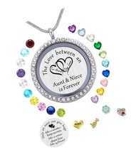 Best Gifts for Niece Aunt, Floating Living Memory Locket and - £46.99 GBP