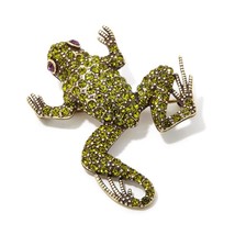 Heidi Daus Frog Crystal Pin Brooch - £42.69 GBP