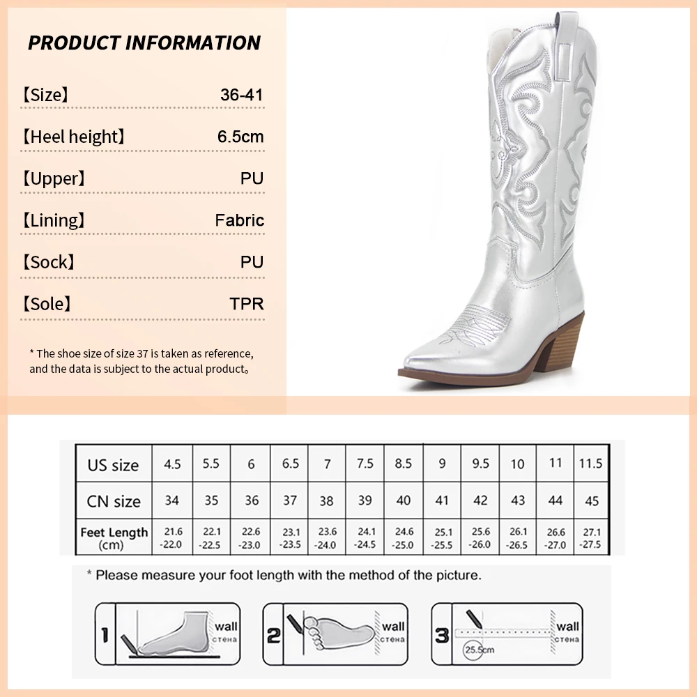 GO boy Pink girl Boots For Women 2024 Zip Embroidered Pointed Toe  Heel Mid Calf - £212.89 GBP