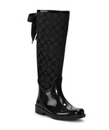  Authentic COACH Tristee BLACK Sig C Rubber Rain Boots US Size:  10MB ME... - $3,121.98 MXN