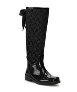 NEW Authentic COACH Tristee BLACK Sig C Rubber Rain Boots US Size: 11MB ... - £135.09 GBP