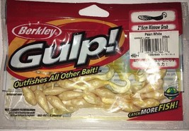 Berkley Gulp 2&quot; Minnow Grub Pearl White GMG2-PW-20 ct-RARE VINTAGE-SHIP ... - $18.69