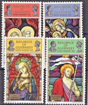 ZAYIX Great Britain Guernsey 73-76 MNH Saints Stained Glass Christmas011022S02M - £1.19 GBP
