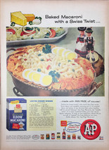 Vintage 1958 Ann Page Elbow Macaroni Lenten Dinner Winner Print Ad A&amp;P - £4.30 GBP