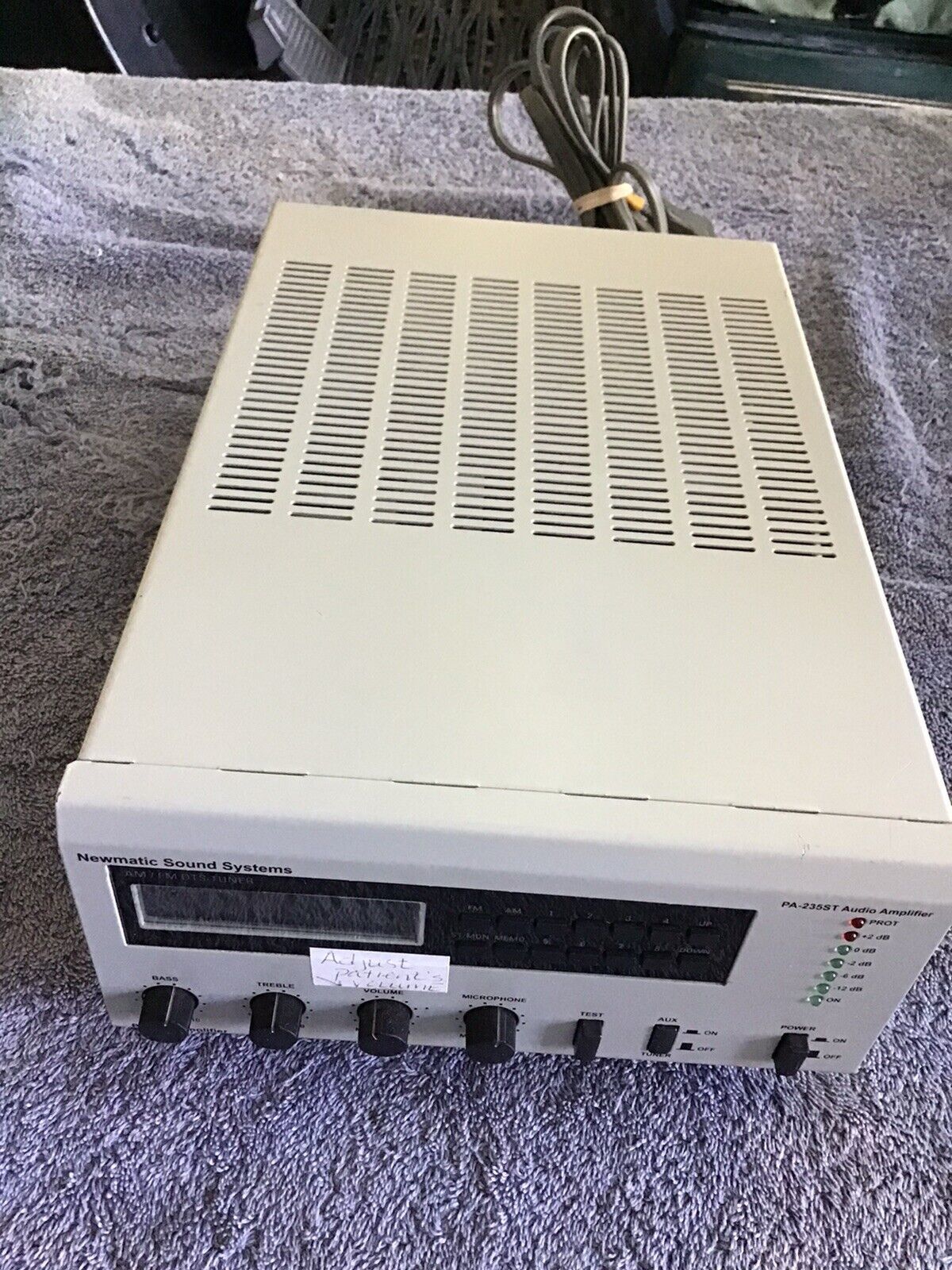 Newmatic PA-235ST AM/FM/Aux/Mic MRI Amplifier Tested Excellent Working C... - $98.51