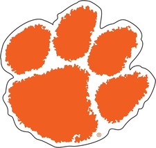 Clemson Tigers Paw Car Magnet - 3&quot;, 6&quot;, 12&quot; - £7.49 GBP+