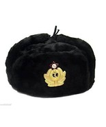 Authentic Russian Military Black Ushanka W/ NAVAL ANCHOR BADGE - £25.43 GBP+