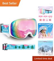 Comfortable &amp; Safe Kids Snow Goggles with Spherical Lens - 100% UV Prote... - $47.47