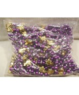 Mardi Gras Bead Krewe of Tucks Gold Toilet Purple White Beads Sealed Bag... - $6.95