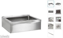 Huge Regency 20&quot; x 16&quot; x 6&quot; Stainless Steel Floor Mount Mop Bucket Sink ... - £438.92 GBP