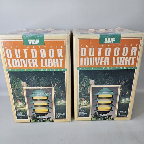 Lot Of 2 BWF 3-Tier Landscape Pool Outdoor Louver Light Green Die-Cast M... - $39.55