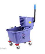Industrial Lavex Janitorial Grey 36 Quart Mop Bucket &amp; Wringer Combo wit... - £107.69 GBP