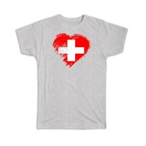 Swiss Heart : Gift T-Shirt Switzerland Country Expat Flag Patriotic Flags Nation - £14.38 GBP