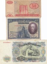 Spain, Azerbaijan, Russia , Lot of 3, Rare Different Banknotes Collection - $13.44