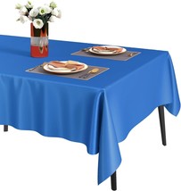 Royal Blue Plastic Tablecloth 6 Pack Disposable Table Cloth 54&quot; x 108&quot; P... - £18.82 GBP