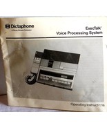 DICTAPHONE EXECTALK VOICE PROCESSING SYSTEM OPERATING INSTRUCTIONS - $10.64 CAD