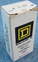 SQUARE D A4.32 MC A4.32MC OVERLOAD RELAY THERMAL UNIT - NEW - $9.68
