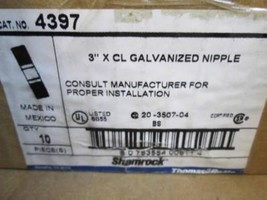 T &amp; B Thomas &amp; Betts 4397 3&quot; x CL Galvanized Nipple NEW - $25.22