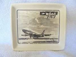 CERAMIC plate ashtray of the plane BOAC 747 airways plane  airplane avia... - £18.87 GBP