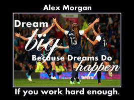Inspirational Alex Morgan Soccer Dream Big Photo Quote Poster Print Wall Art - £18.47 GBP+