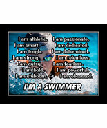 Inspirational Swimming Motivation Poster Print SWIMMER Birthday Gift Wal... - $22.99+