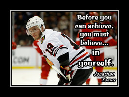 Rare Inspirational Hockey Quote Poster Motivational Jonathan Toews Unique Gift - £15.70 GBP+