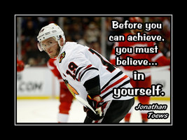 Rare Inspirational Hockey Quote Poster Motivational Jonathan Toews Unique Gift - £15.92 GBP - £31.86 GBP