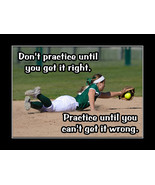 Inspirational Softball Motivation Quote Poster Print Wall Art Gift - $22.99+