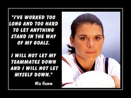 Mia Hamm Soccer Inspirational Quote Poster Print Daughter Motivation Wall Art - £18.66 GBP+