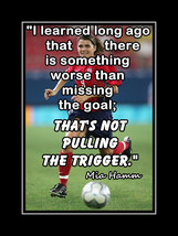 Soccer Motivation Quote Poster Print Mia Hamm Wall Art Gift - £18.43 GBP+