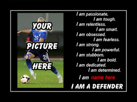 Rare Inspirational Custom Personalized Soccer Poster Unique Motivational Gift - $29.99+