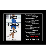Rare Personalized Custom Inspirational SkaterPoster, Unique Ice Skater Gift - $41.14 CAD+
