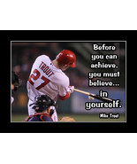 Inspirational Mike Trout Baseball Motivation Quote Poster Print Gift Wal... - £18.08 GBP+