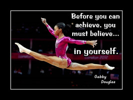 Inspirational Gabby Douglas Gymnastics Motivation Quote Poster Print Gift - $22.99+