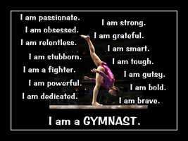 Inspirational Gymnastics Motivation Confidence Photo Quote Poster Print Wall Art - $22.99+