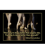 Inspirational Dance Motivation Poster Print Baryshnikov Quote Wall Art Gift - $22.99+