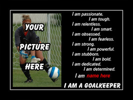 Rare Inspirational Soccer GoalKeeper Poster Unique Personalized Custom Gift - £23.52 GBP - £39.22 GBP