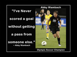 Inspirational Abby Wambach Soccer Quote Poster Print Motivational Wall Art - £18.18 GBP+