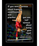Inspirational Shawn Johnson Gymnastics Motivation Quote Poster Print Wal... - $22.99+