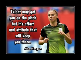 Inspirational Alex Morgan Soccer Quote Poster Print Motivational Wall Art Gift - £18.47 GBP+