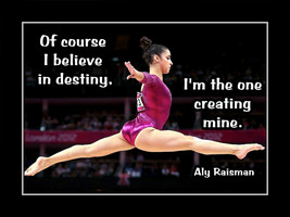 Inspirational Gymnastics Motivational Quote Poster Print Raisman Wall Ar... - $22.99+