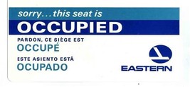 Eastern Airlines This Seat is Occupied / These Seats Are Reserved Card 1967 - £15.46 GBP