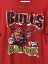 Vintage Chicago Bulls T Shirt 1997 NBA Champs Double Side Tee NBA Large USA 90s - £48.18 GBP