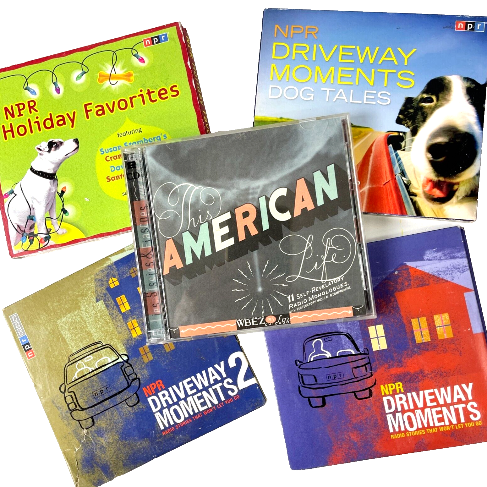 Primary image for NPR Driveway Moments This American Life 5 CD Bundle Holiday Favorites Dog Tales
