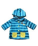 American Girl Bitty Baby Twins Doll Blue Striped Hooded Raincoat - $19.20