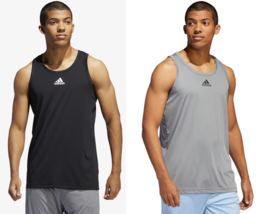 Mens adidas 3G Aeroready Performance Tank Top - BLACK &amp; GRAY - 2XL &amp; XL ... - £17.57 GBP