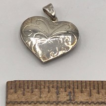 Sterling Silver .925 &amp; 10K Gold Heart Love Pendant - £60.39 GBP