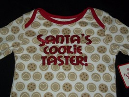 Santa&#39;s Cookie Taster Red Christmas Bodysuit 24 Months Girl Toddler - £15.65 GBP
